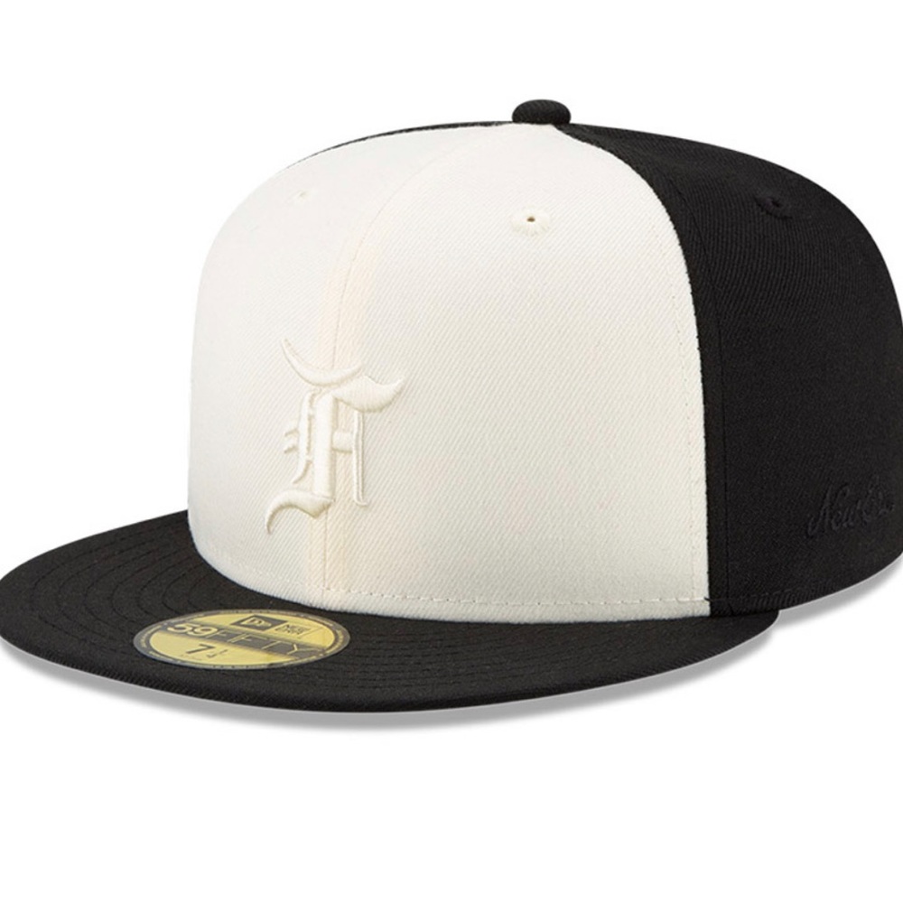 New Era x Fear of God Cream/Black Essentials Trucker 59FIFTY Fitted Hat